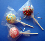 chocolate, vanilla, and strawberry cake pops!