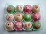 girl baby shower truffles!